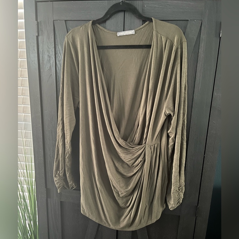 Plus size Kate and Mallory Olive green top